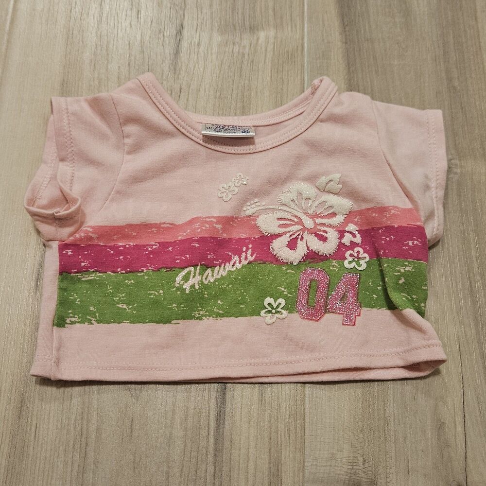 BAB Build A Bear Hawaii 04 Shirt Vintage Pink